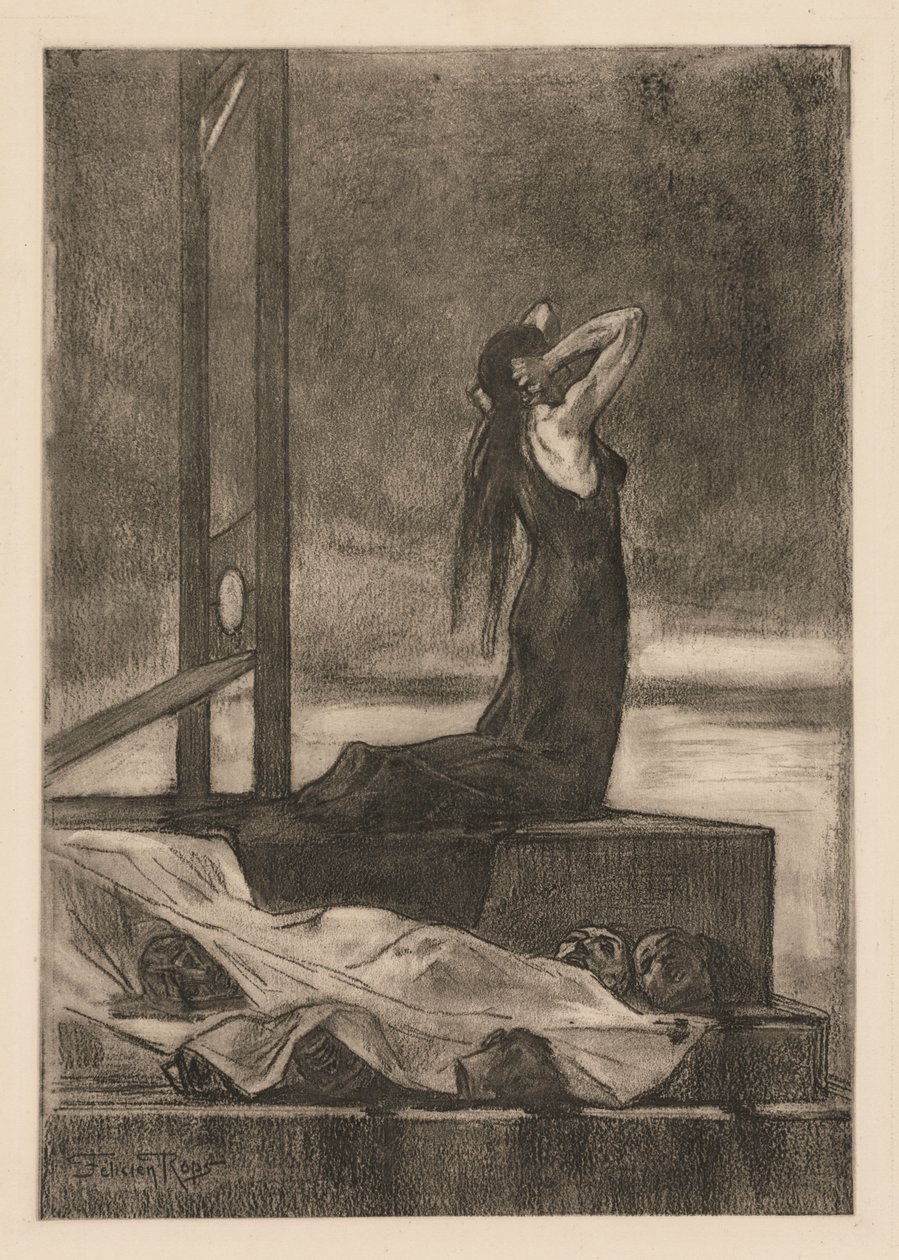 Dødsstraf: Dødens smerte (Todesstrafe: La peine de mort) af Félicien Rops