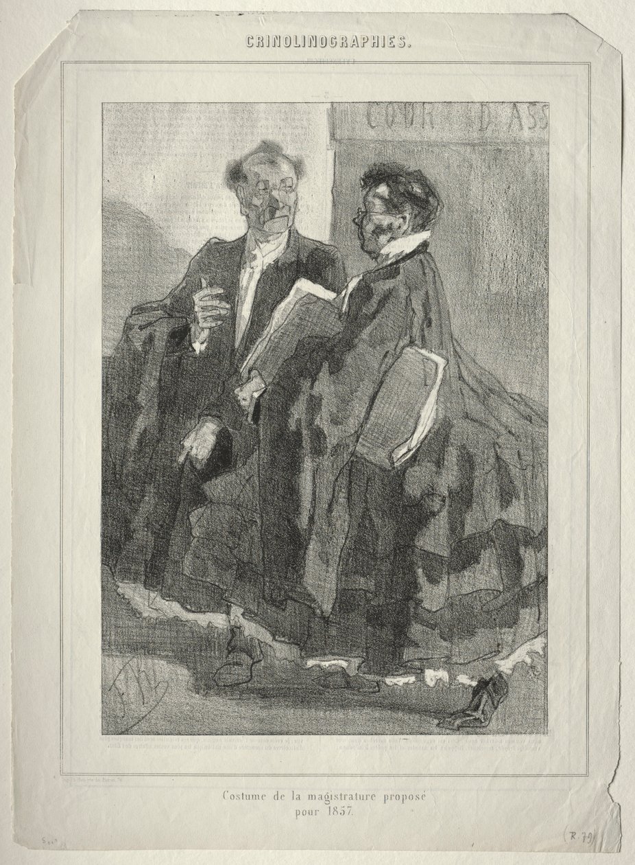 Krinolinografier. Retsdragt foreslået til 1857. af Félicien Rops
