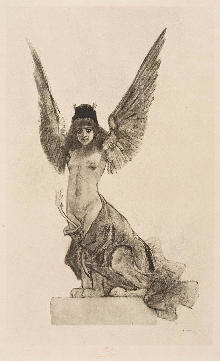 Kvindelig sfinks eller parallel af Félicien Rops