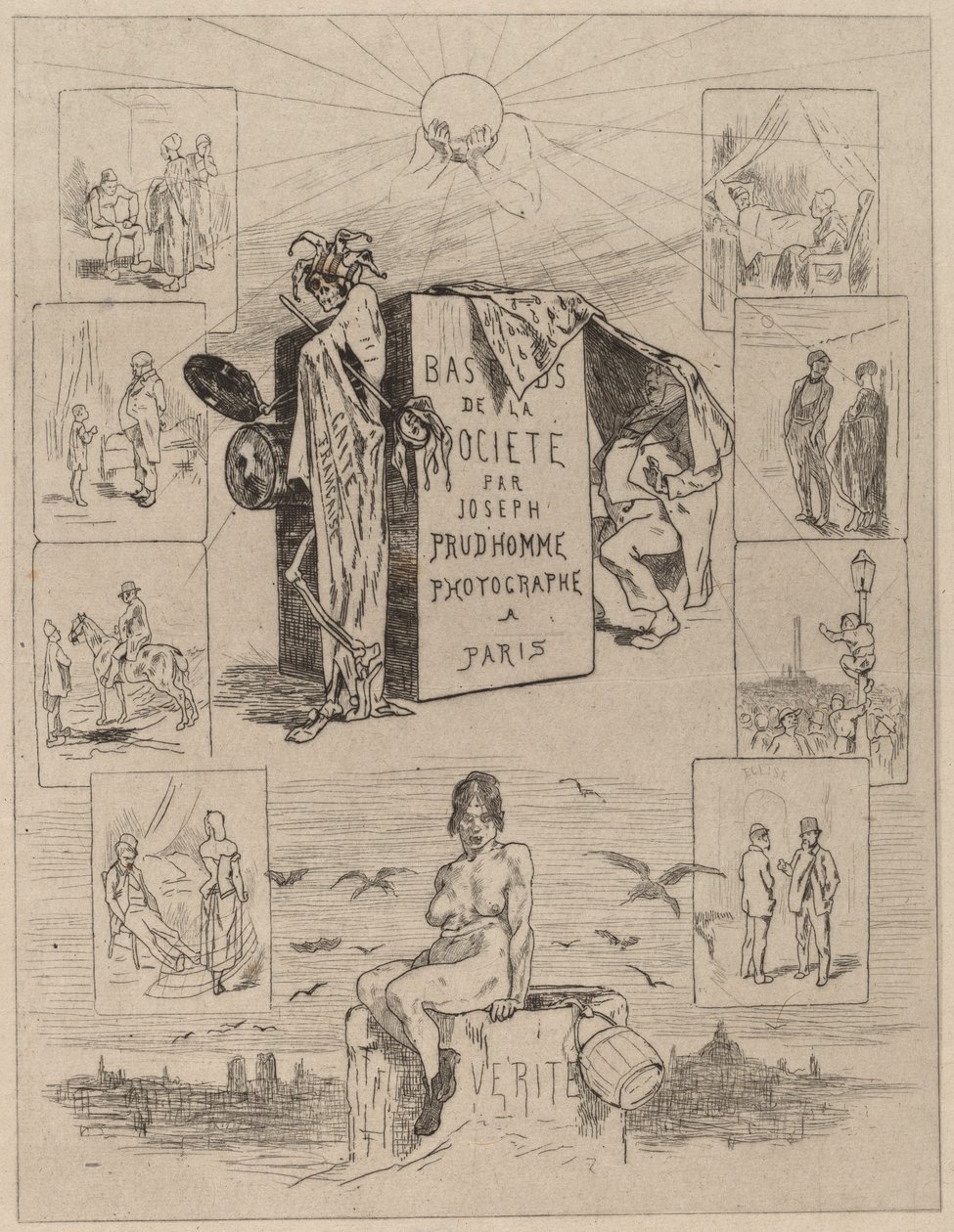 Frontispice: The Dregs of Society (Las bas-fonds de la societe) af Félicien Rops