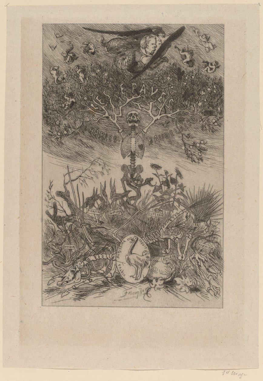 Frontispice: The Waifs (Les Epaves) af Félicien Rops