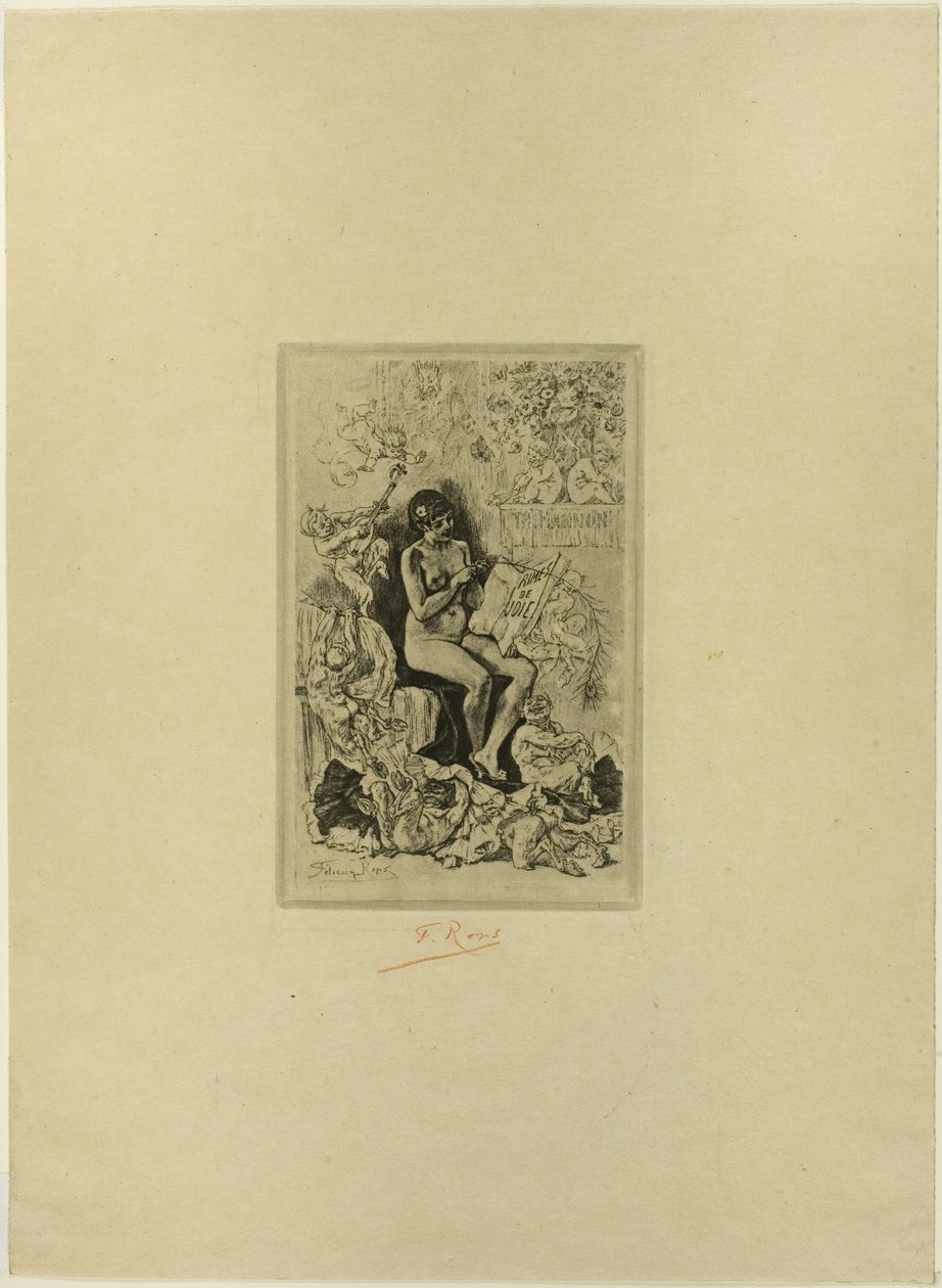 Frontispice til Rimes de Joie af Félicien Rops