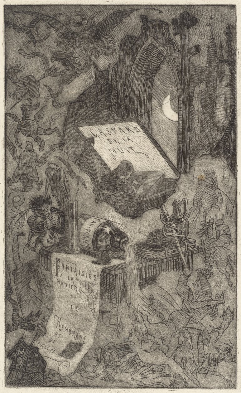 Nattens Gaspard, 1868. af Félicien Rops
