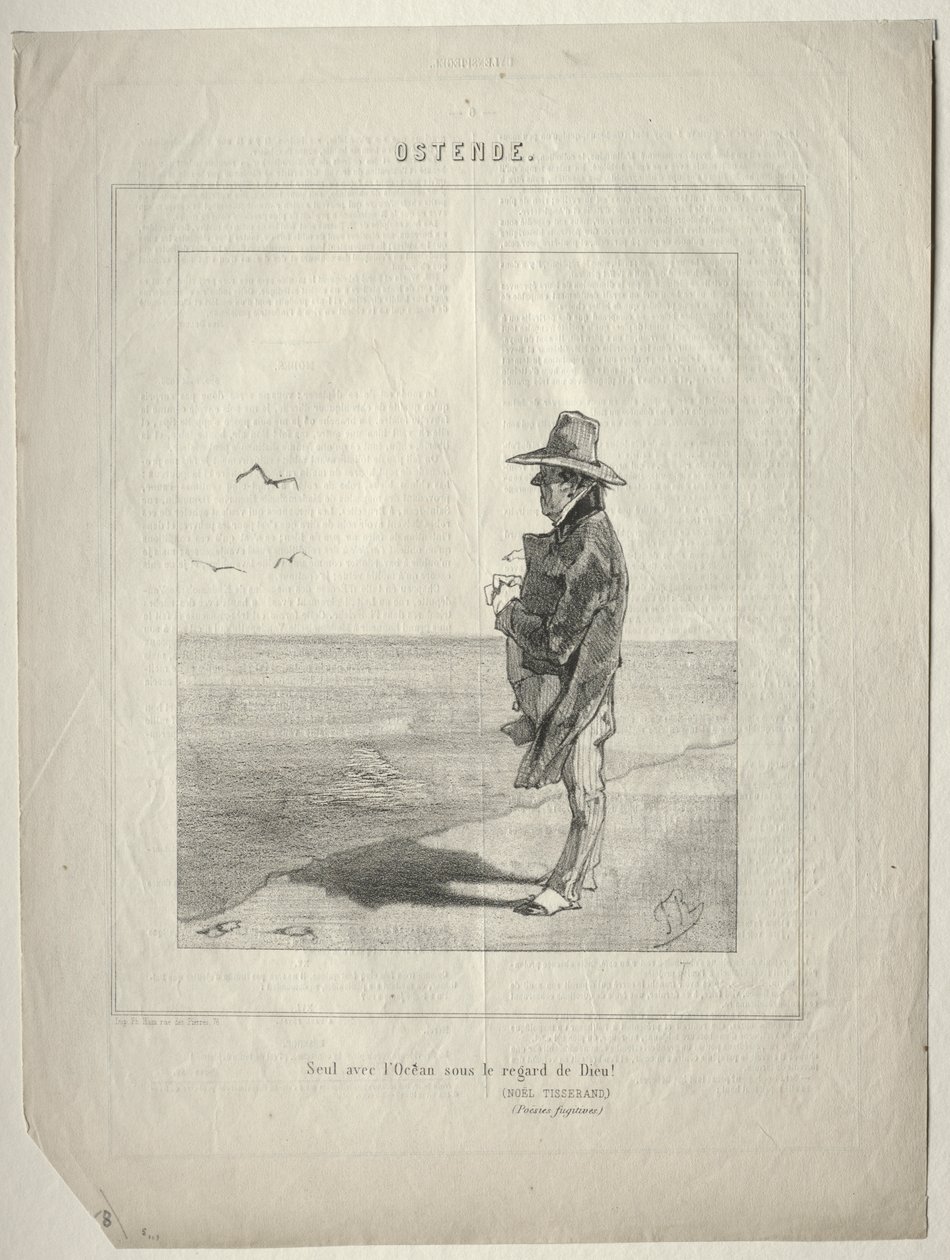Oostende (Alene med havet under Guds blik!) af Félicien Rops