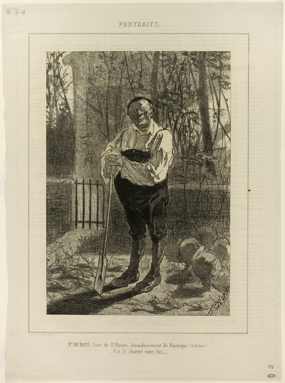 Portræt af Monsieur Dubois, kuratør af St. Pierre... af Félicien Rops
