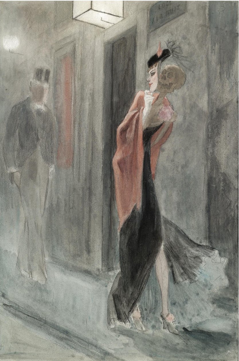 Gadehjørne, fire om morgenen Parodie humaine af Félicien Rops