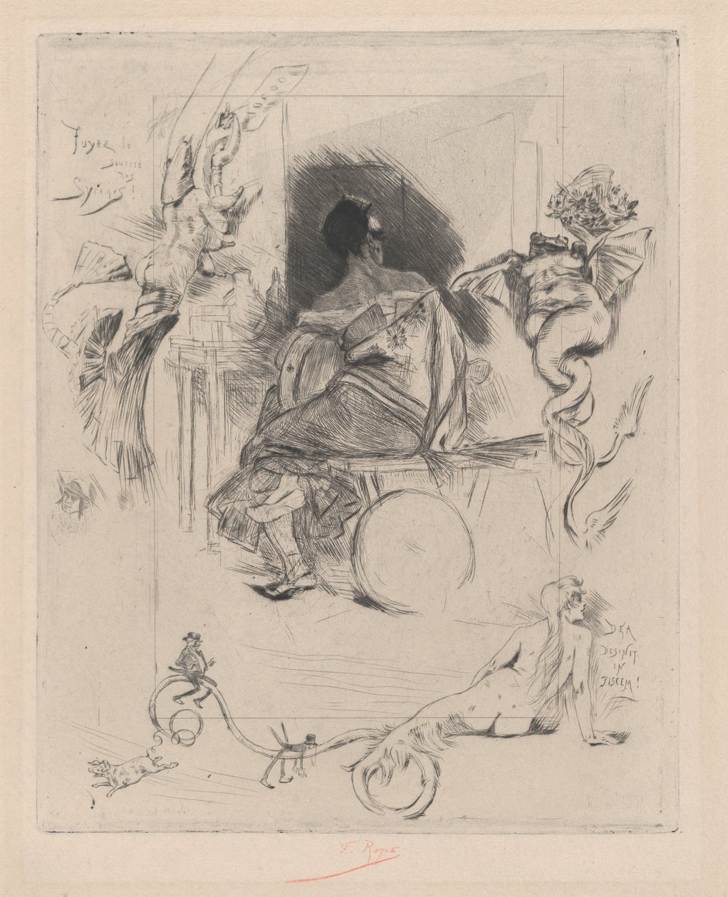 Den Sidste Maja, anden halvdel af 1800-tallet. af Félicien Rops