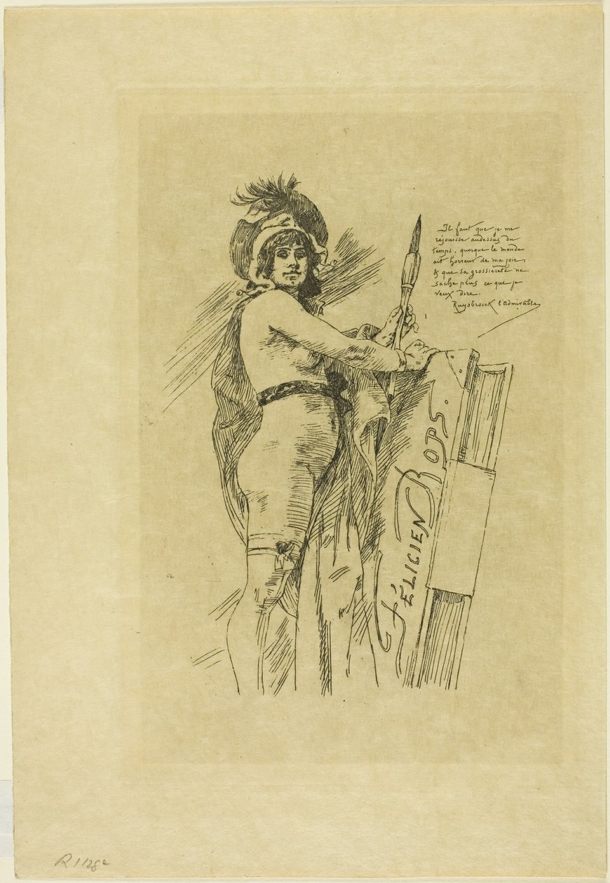 Muse of Félicien Rops af Félicien Rops