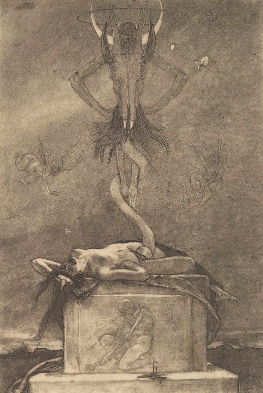 Offeret, fra The Satanic Ones, ca. 1882., ca. 1882. af Félicien Rops