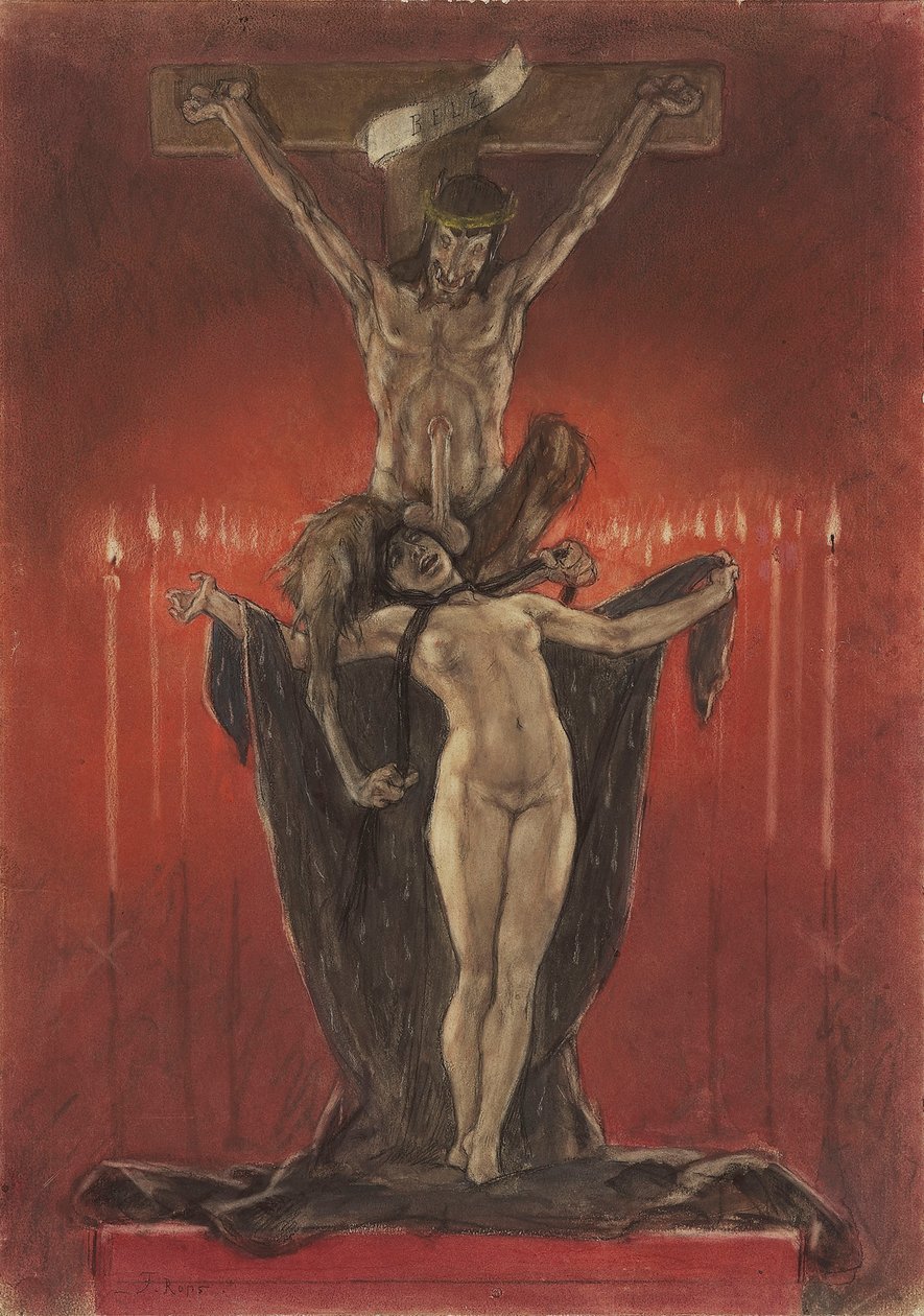 Satanisternes Golgata af Félicien Rops