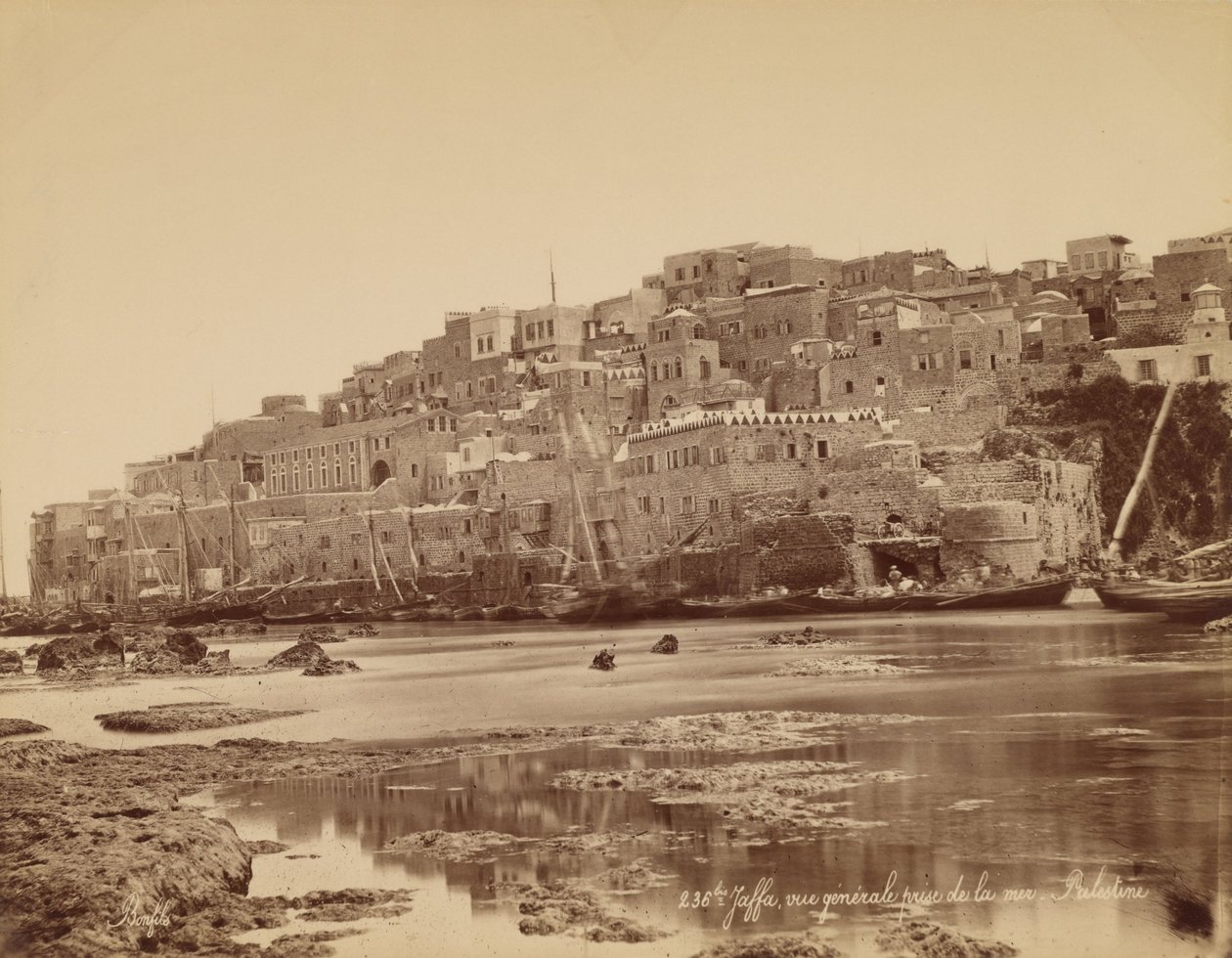 Jaffa, generel udsigt taget fra havet af Félix Bonfils