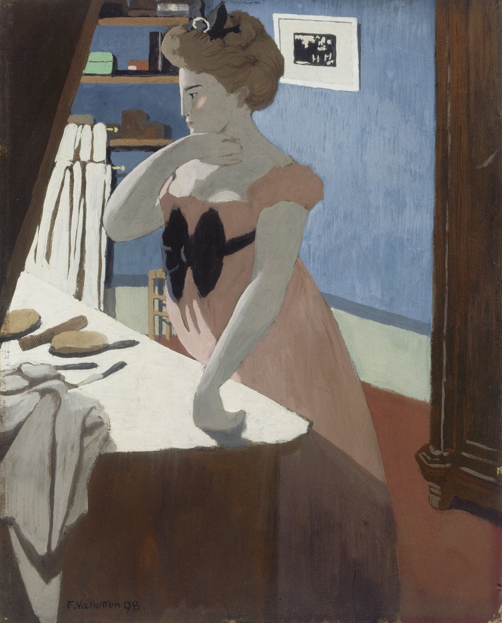 Misia ved hendes toiletbord af Felix Edouard Vallotton