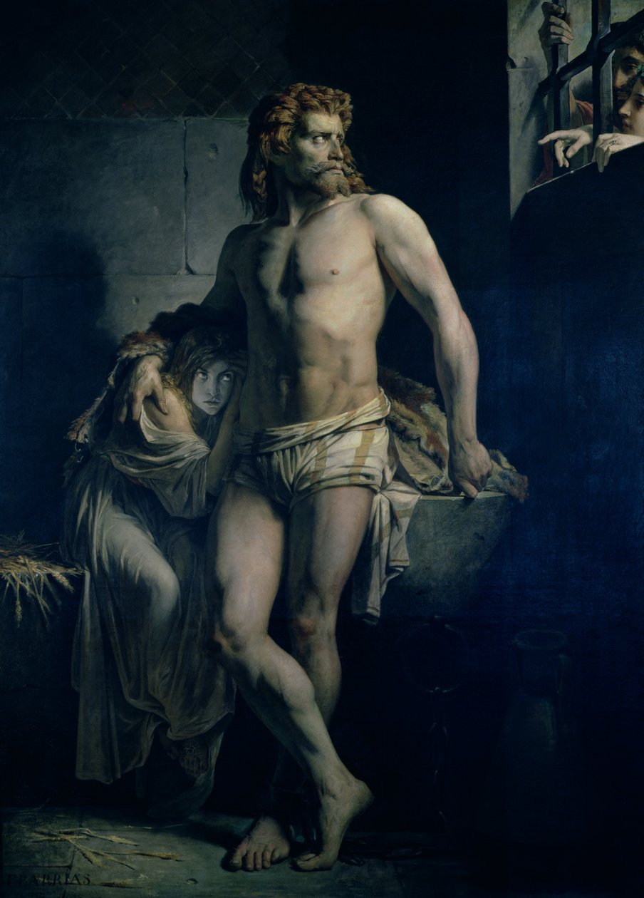 En galler og hans datter fængslet i Rom, 1847 af Félix Joseph Barrias