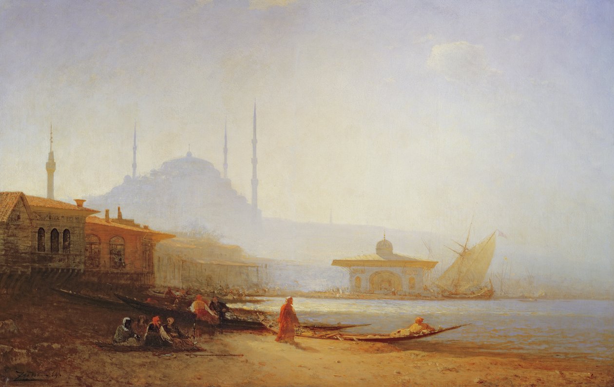 Udsigt over Istanbul, 1864 af Félix Ziem