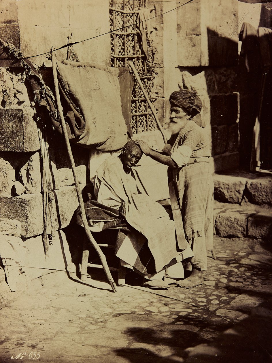 Album Damas et Baalbek : Syrian Barber af Félix Bonfils