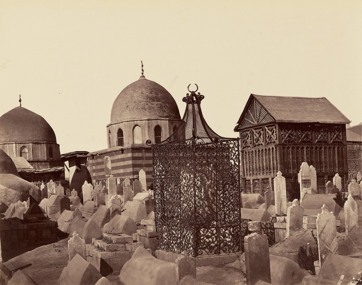 Grupper af grave - Damaskus af Félix Bonfils