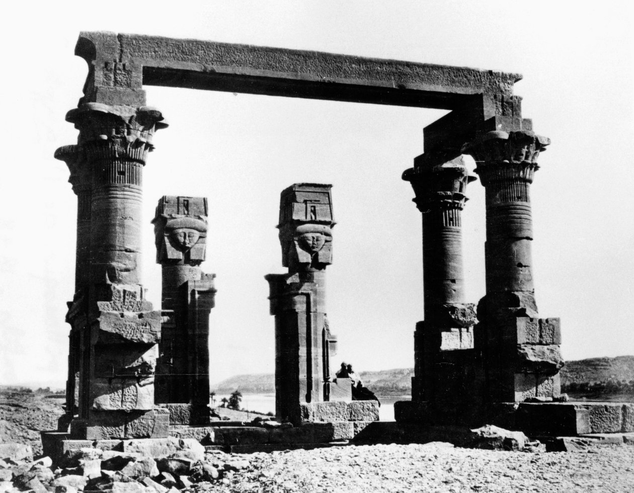 Kiosk af Qertassi, Nubia, Egypten, 1878 af Félix Bonfils
