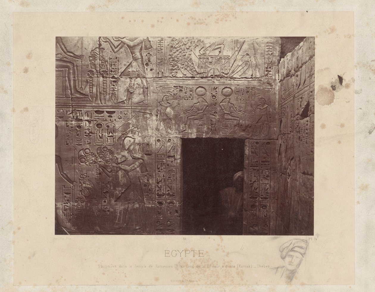 Mand i en døråbning i Ramses III