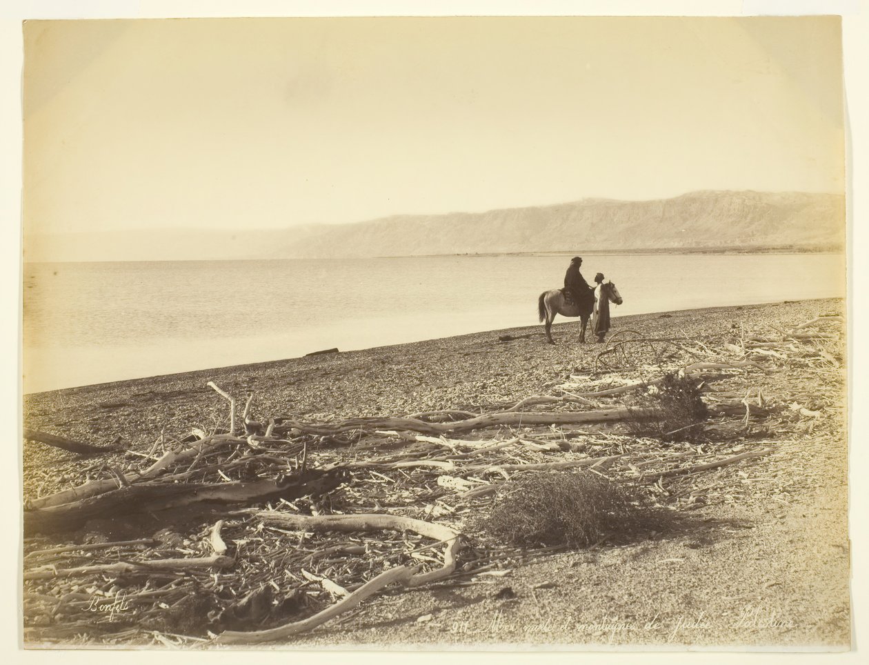 Døde Hav og Judæiske Bjerge. Palæstina Det Døde Hav og Judæas bjerge, Palæstina, 1875 af Félix Bonfils