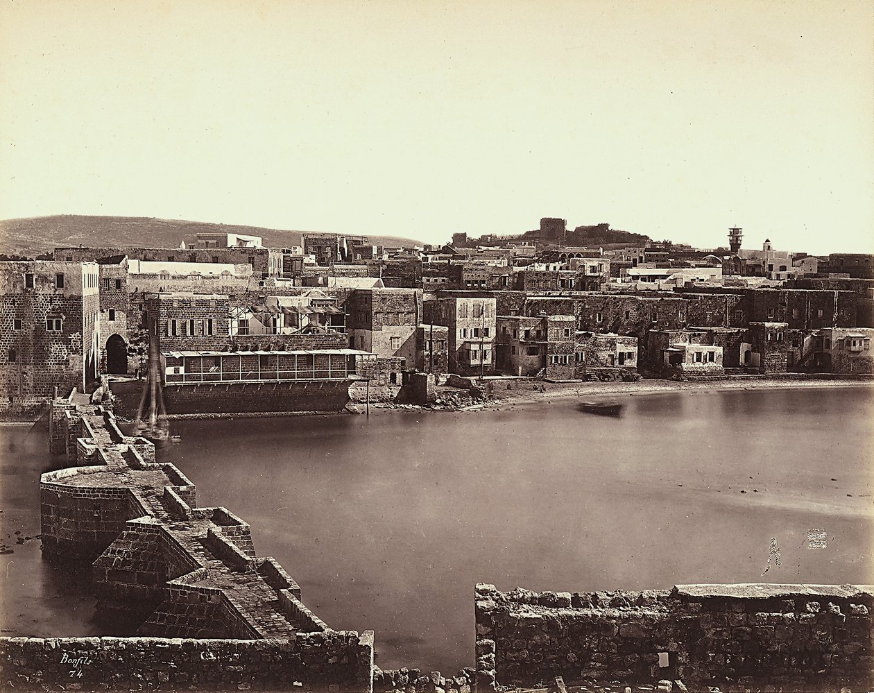 Panoramaudsigt over en by i Israel af Félix Bonfils