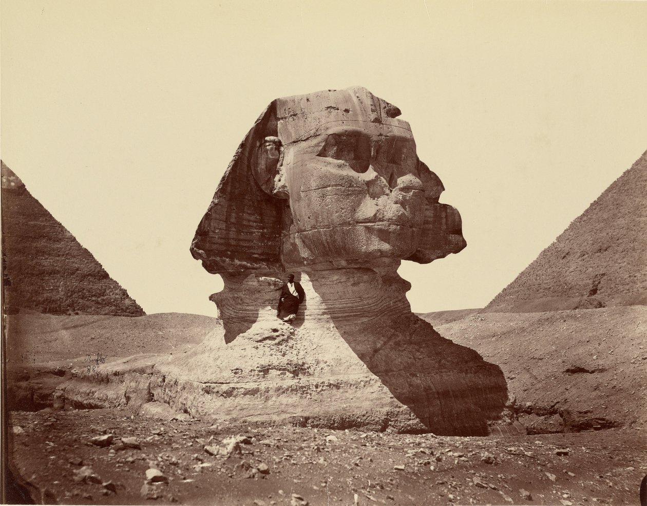 Sfinksen og pyramiderne af Félix Bonfils