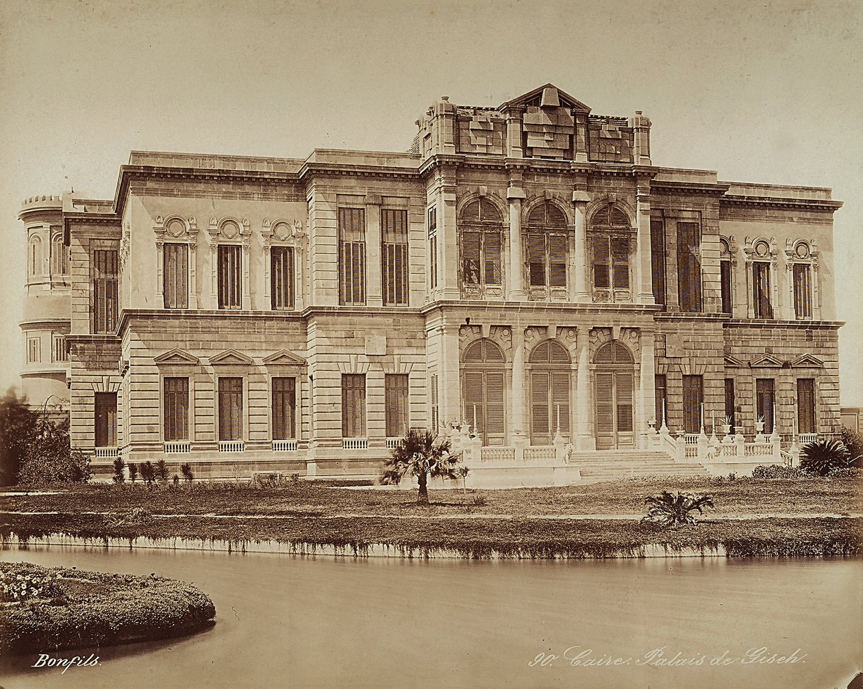 Giseh-paladset i Kairo, Egypten af Félix Bonfils