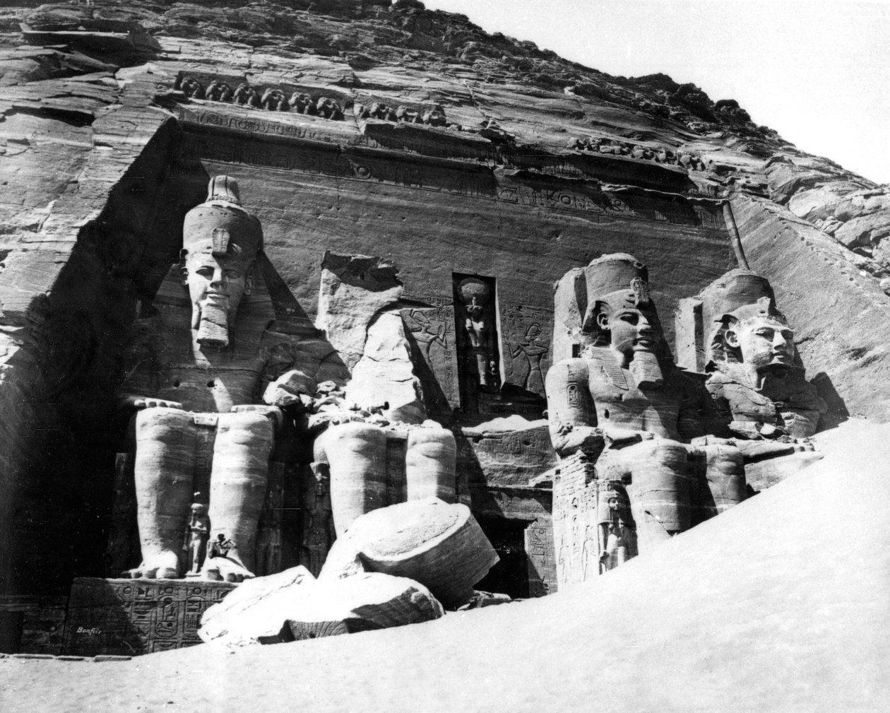 Abu Simbels tempel, Nubia, Egypten, 1878 af Félix Bonfils