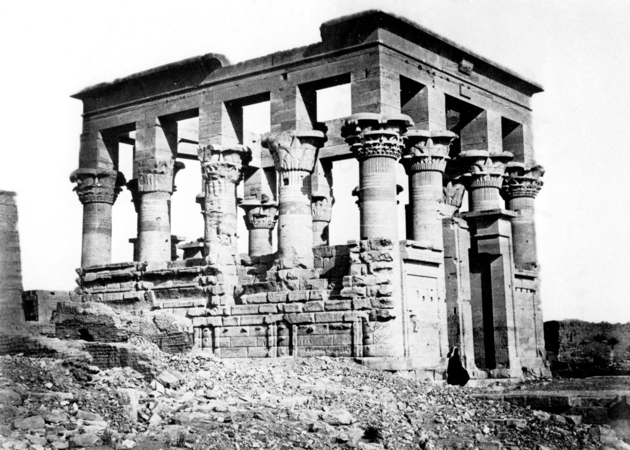 Trajans Kiosk i Philae, Nubia, Egypten, 1878 af Félix Bonfils