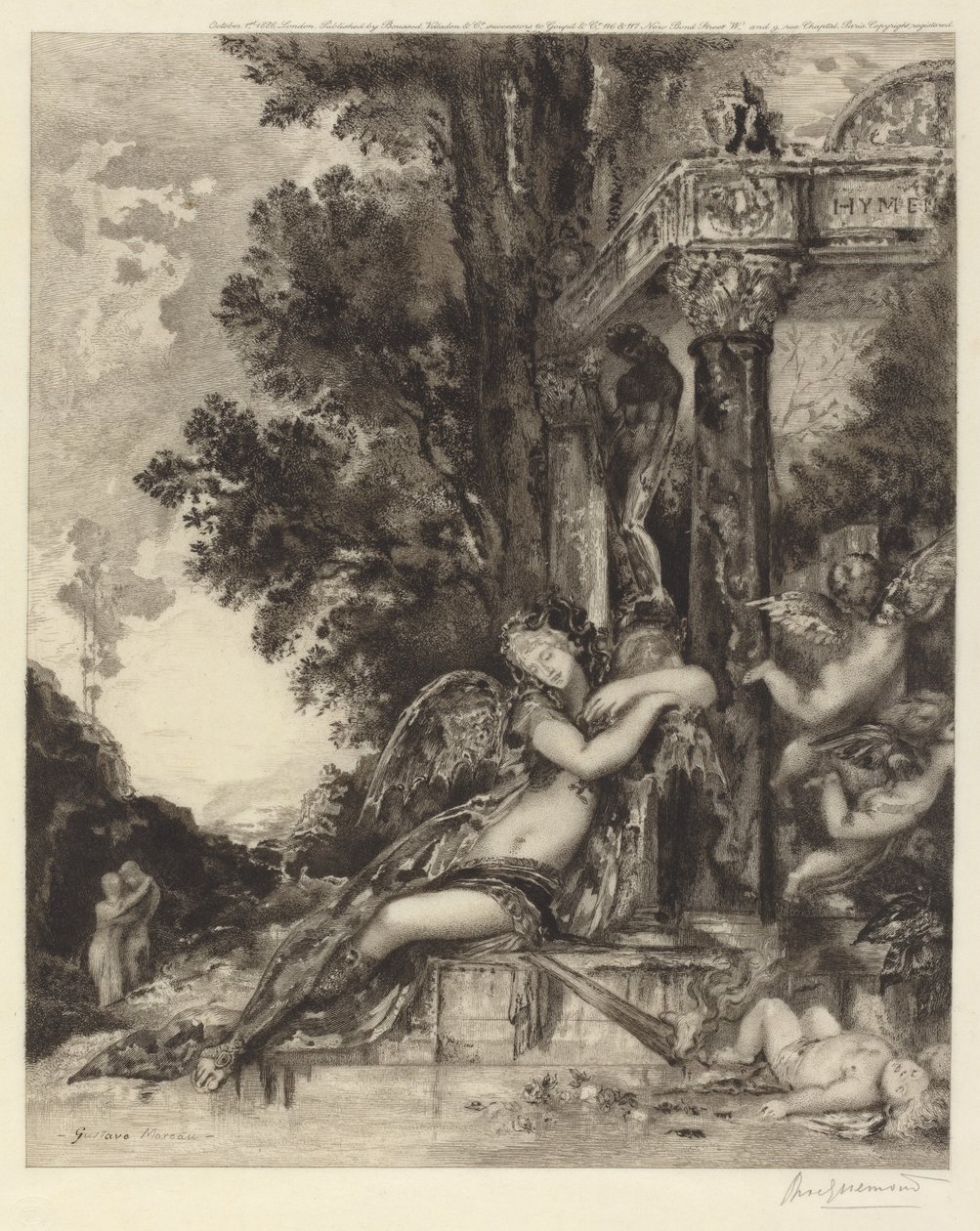 The Goddess Discord [La Discord] af Félix Bracquemond, after Gustave Moreau