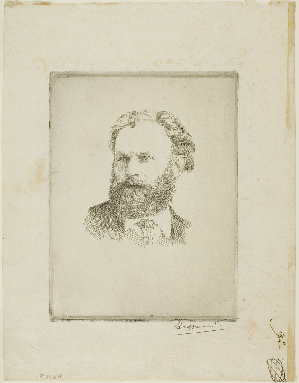 Portræt af Edouard Manet af Félix Henri Bracquemond