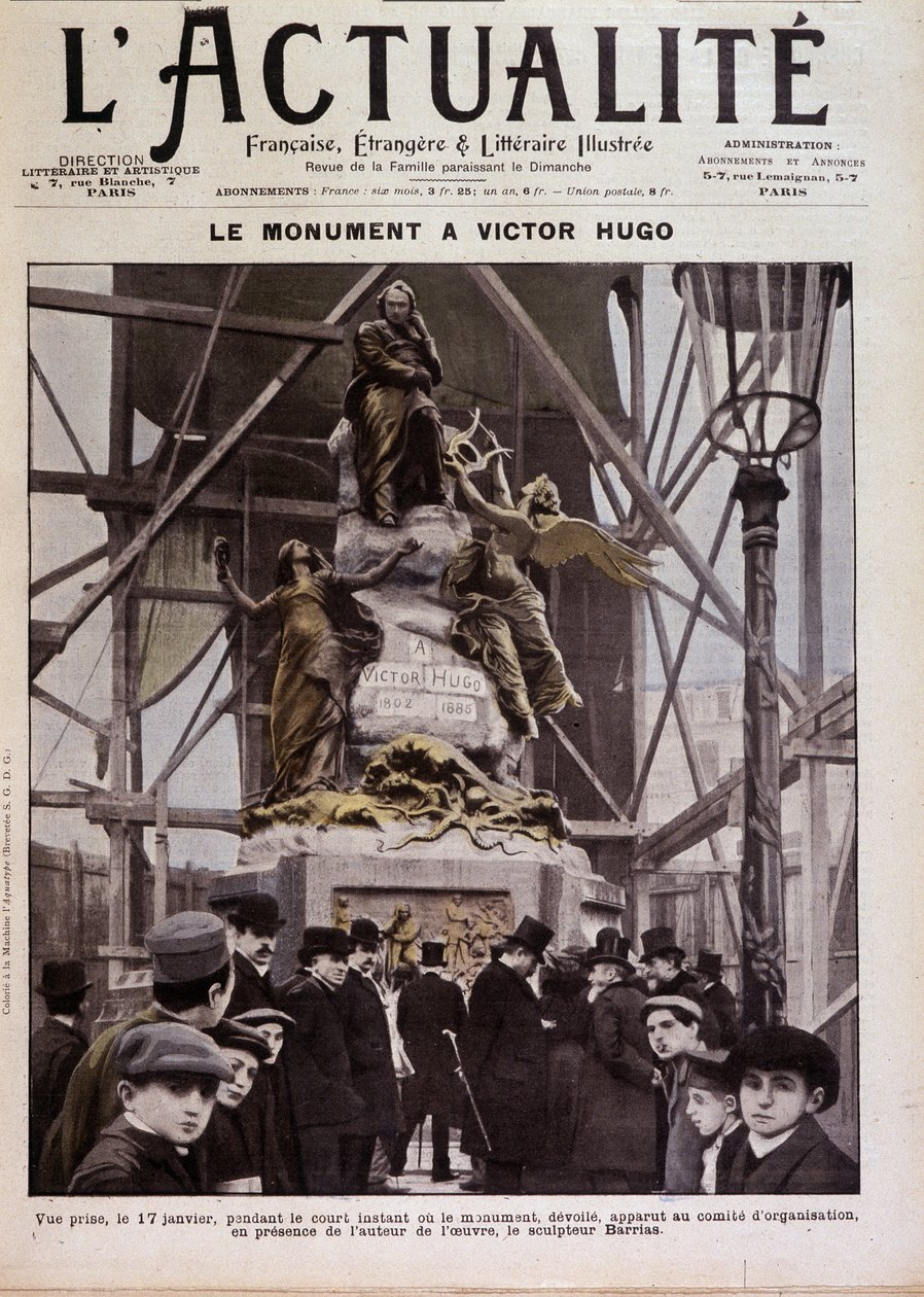 Indvielse af monumentet til Victor Hugo af Barrias, Paris, 17. januar af Félix Joseph Barrias