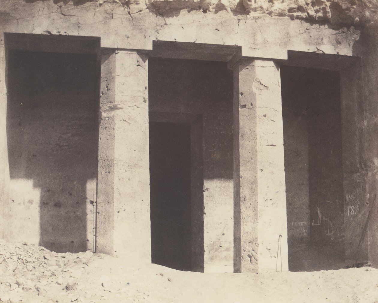 Béni-Haçan, Hypogean Architecture - Tomb of Amonei, 1851-52, trykt 1853-54. af Félix Teynard