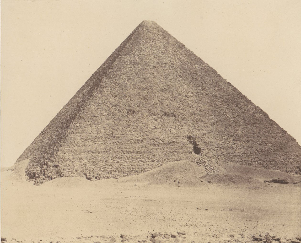 Djizeh Necropolis of Memphis, Pyramid of Cheops Great Pyramid, 1851-52, trykt 1853-54. af Félix Teynard