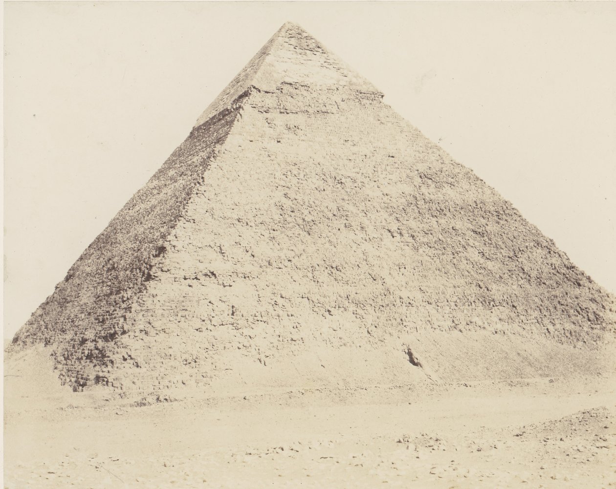 Djizeh Necropolis of Memphis, Pyramid of Chephren, 1851-52, trykt 1853-54. af Félix Teynard