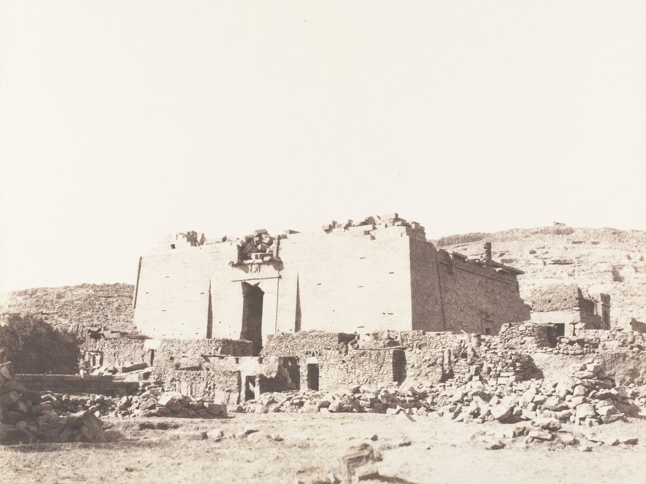 Kalabcheh Talmis, ruinerne af templet - facade og indhegning, 1851-52, trykt 1853-54. af Félix Teynard