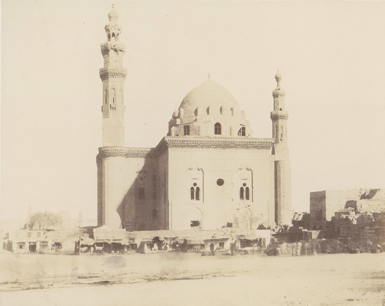 Le Kaire, moské af Sultan Haçan le Tombeau, 1851-52, trykt 1853-54. af Félix Teynard