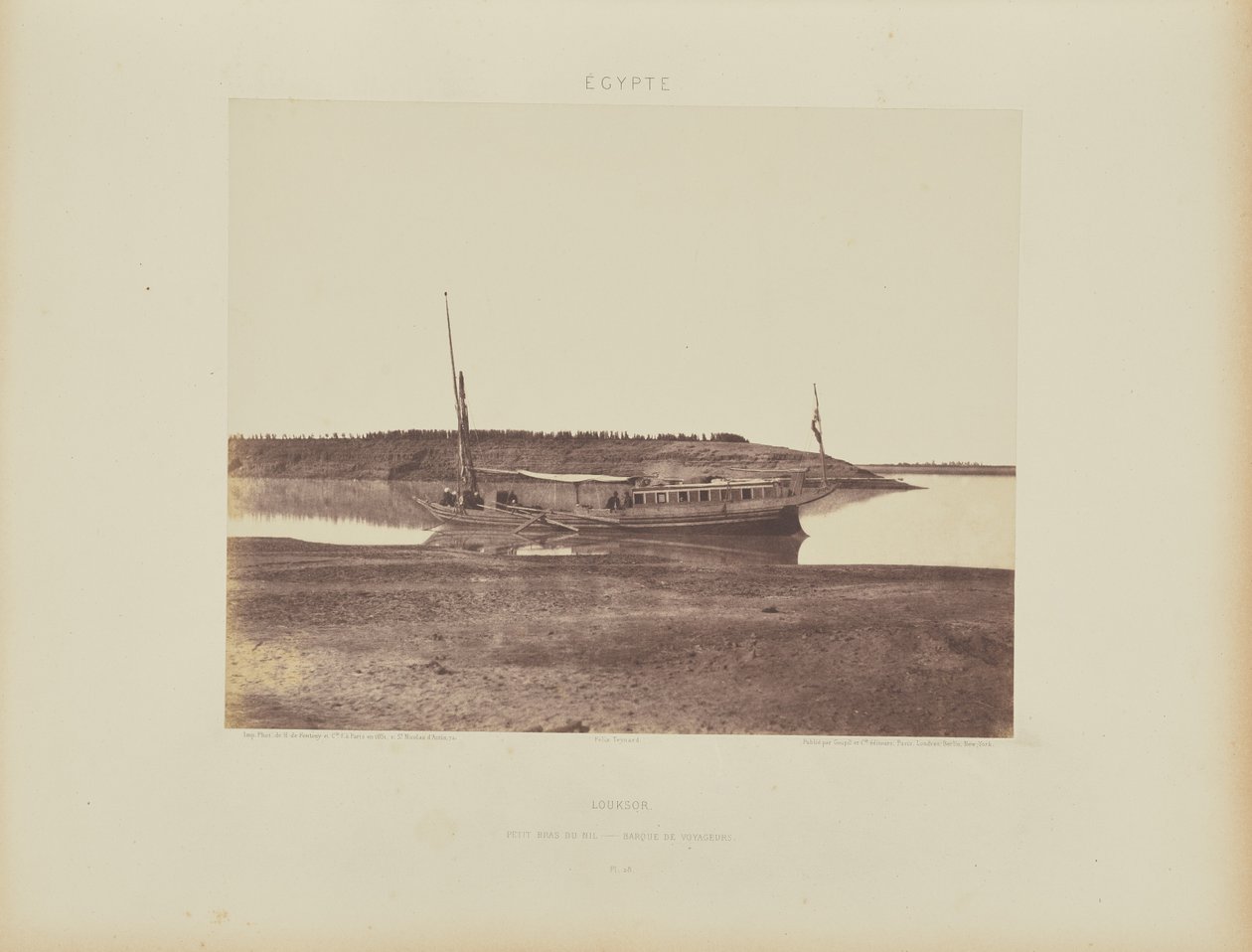 Louksor. Nilens lille arm - Barque de Voyageurs af Félix Teynard