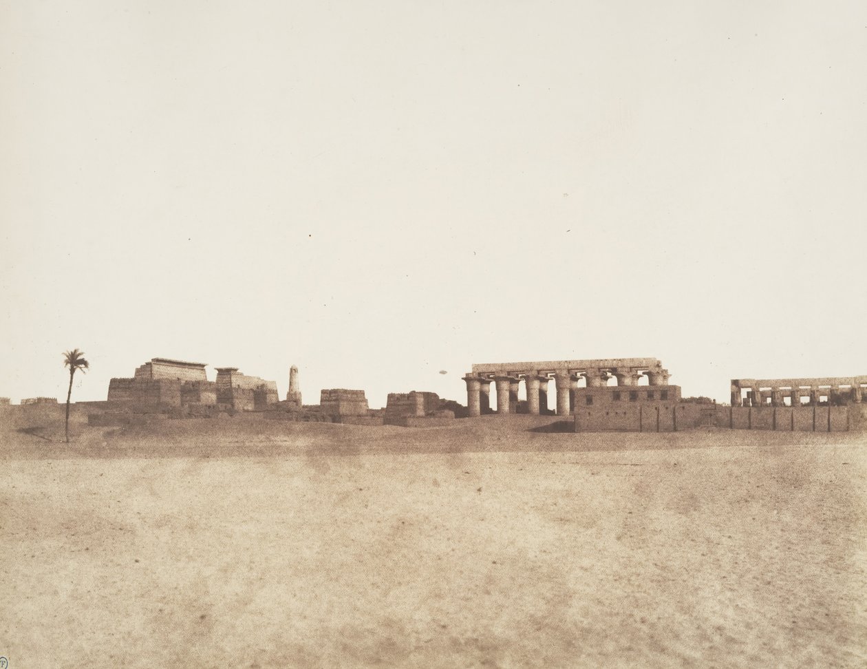 Louksor Theben, Generelt syn på ruinerne, 1851-52. af Félix Teynard