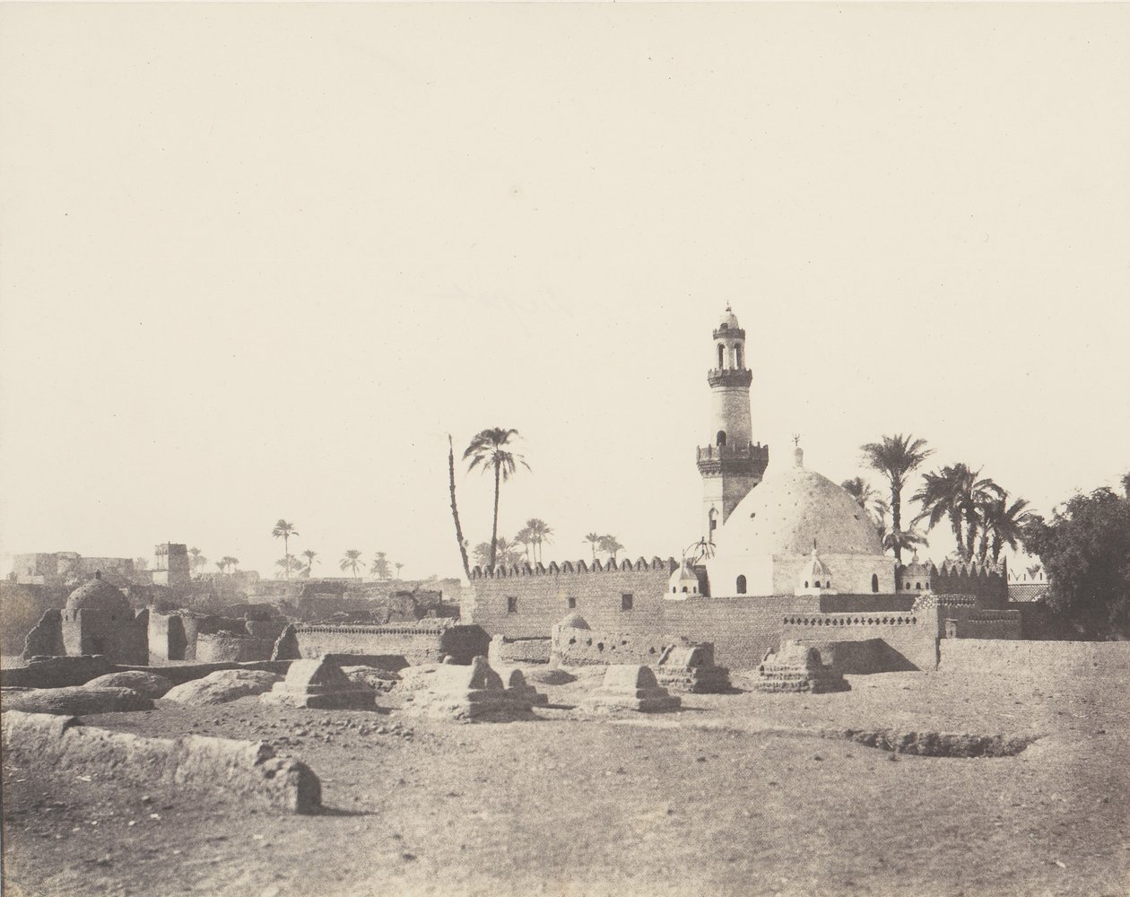 Souâdj, muslimsk kirkegård og Mouràd-Beys grav, 1851-52, trykt 1853-54. af Félix Teynard