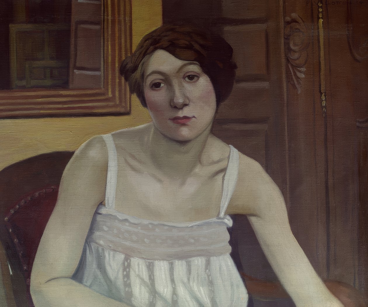 Portræt af en kvinde i halvfigur af Félix Vallotton