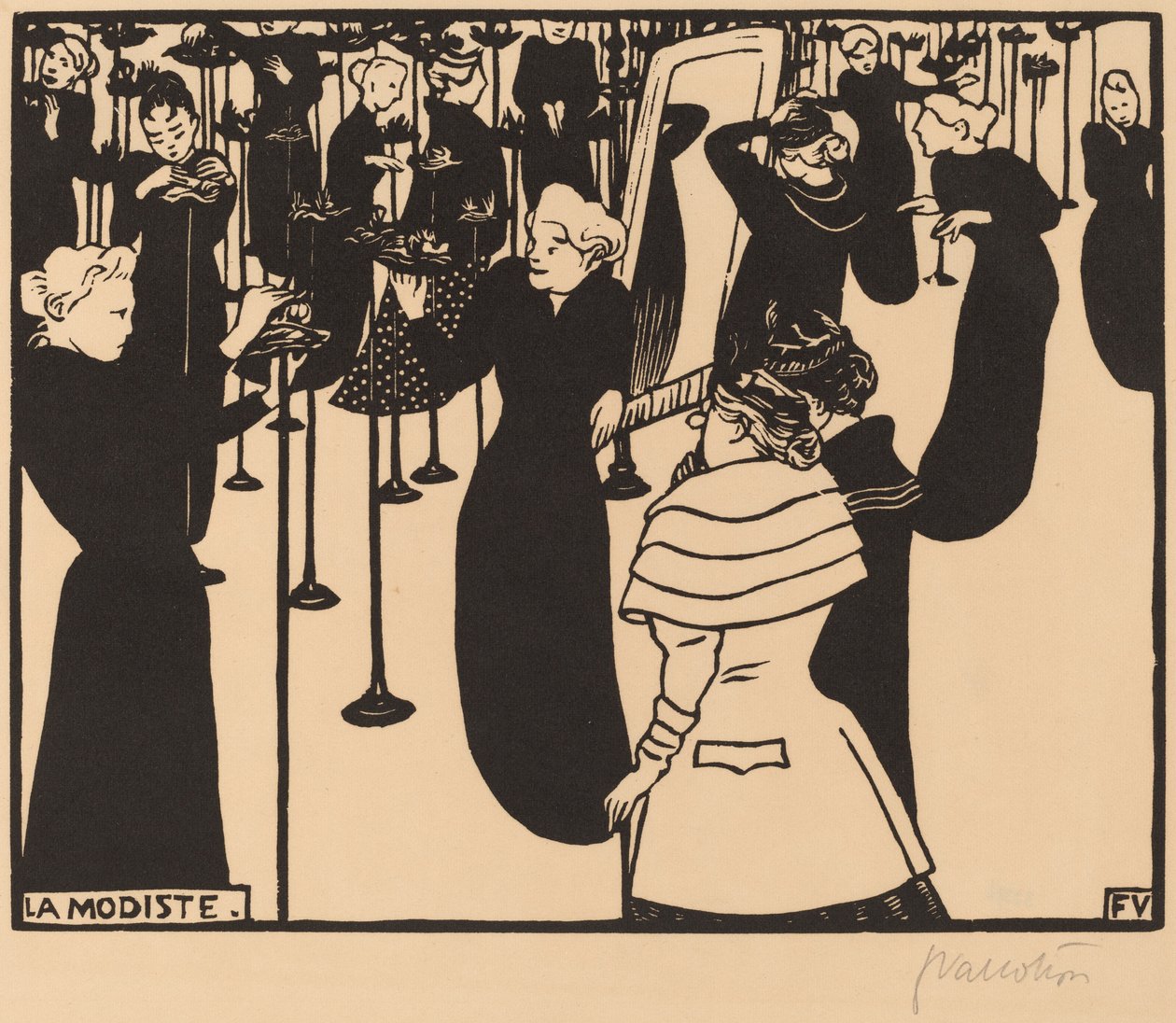 The Milliner The Milliner, 1894. af Félix Vallotton