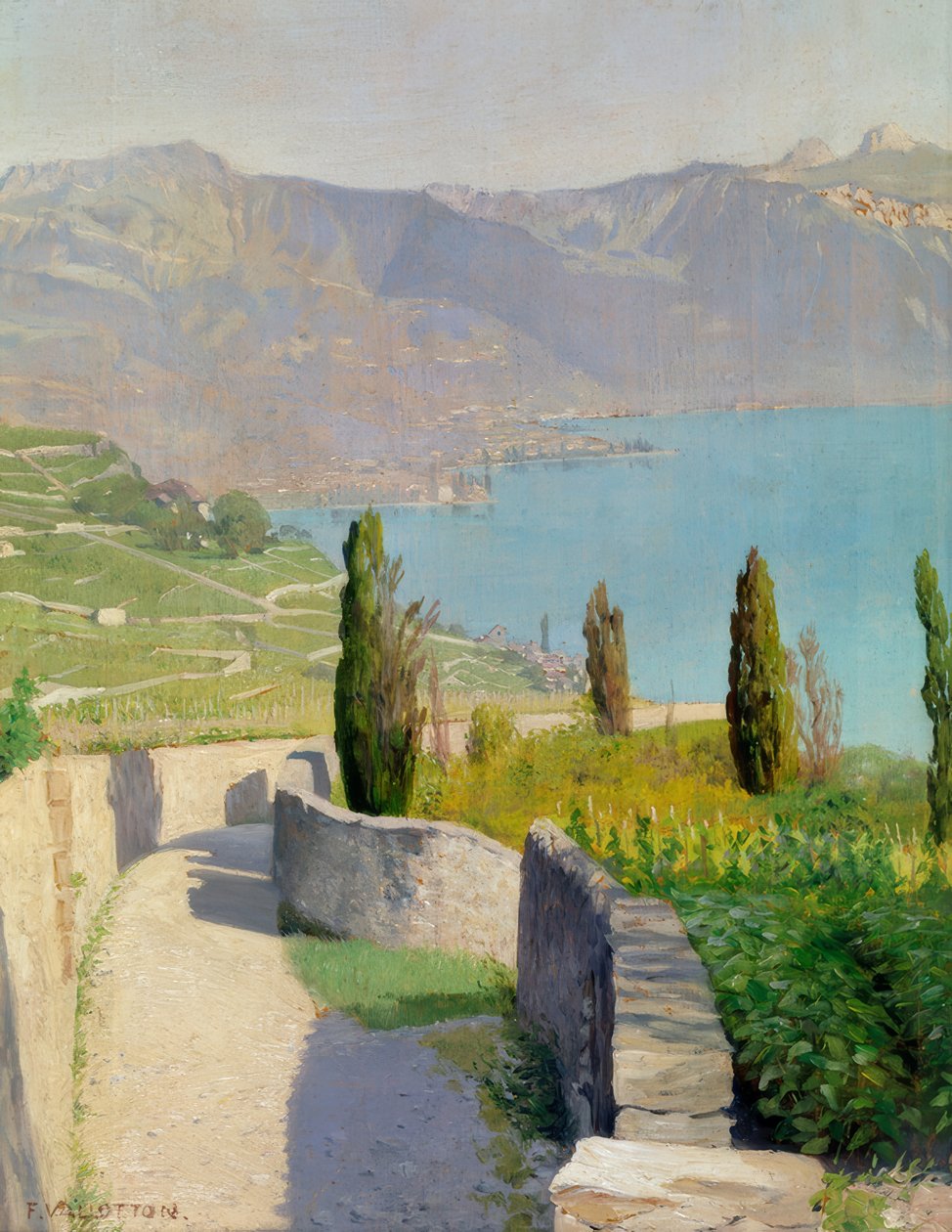 Landskab ved søen fra Chexbres af Félix Vallotton