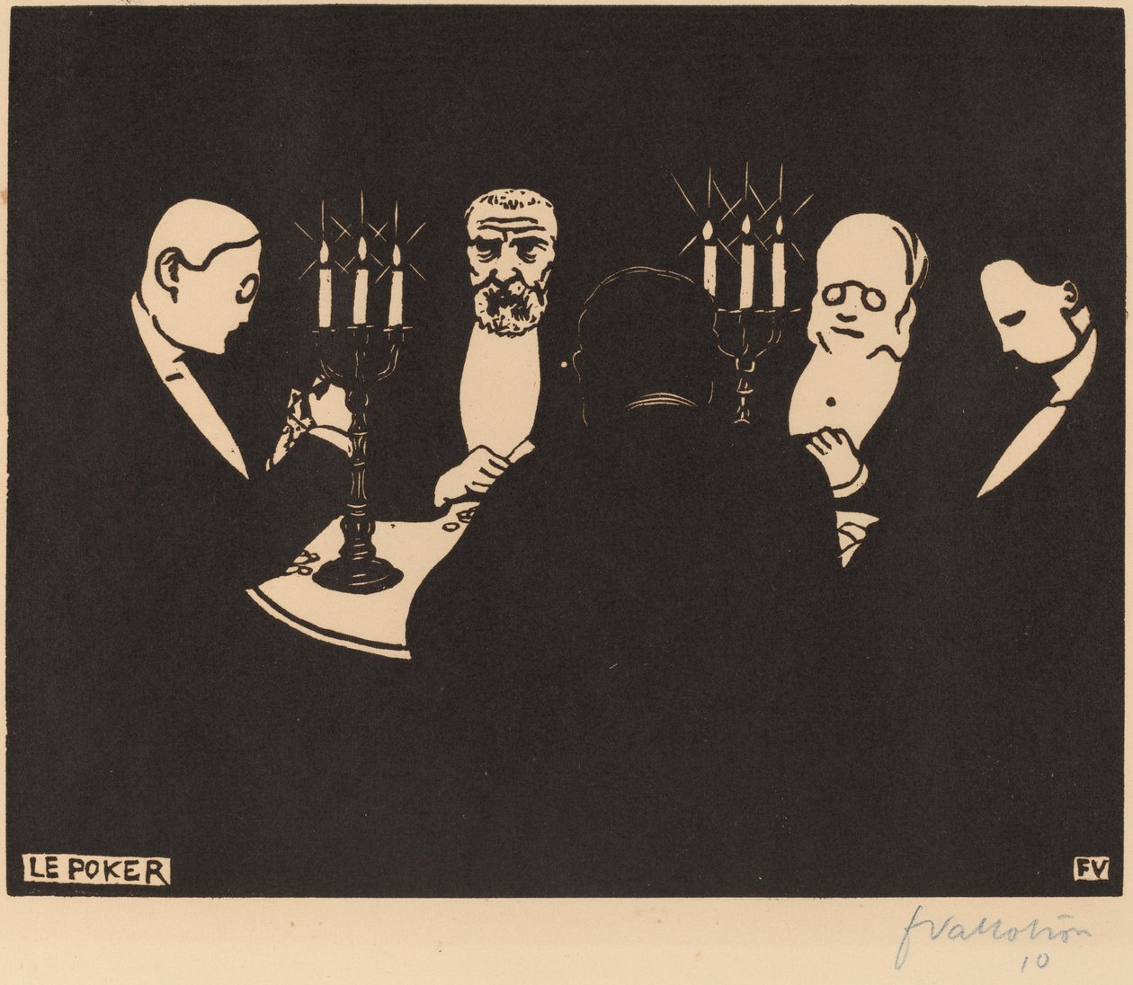 Le Poker (Poker) af Félix Vallotton