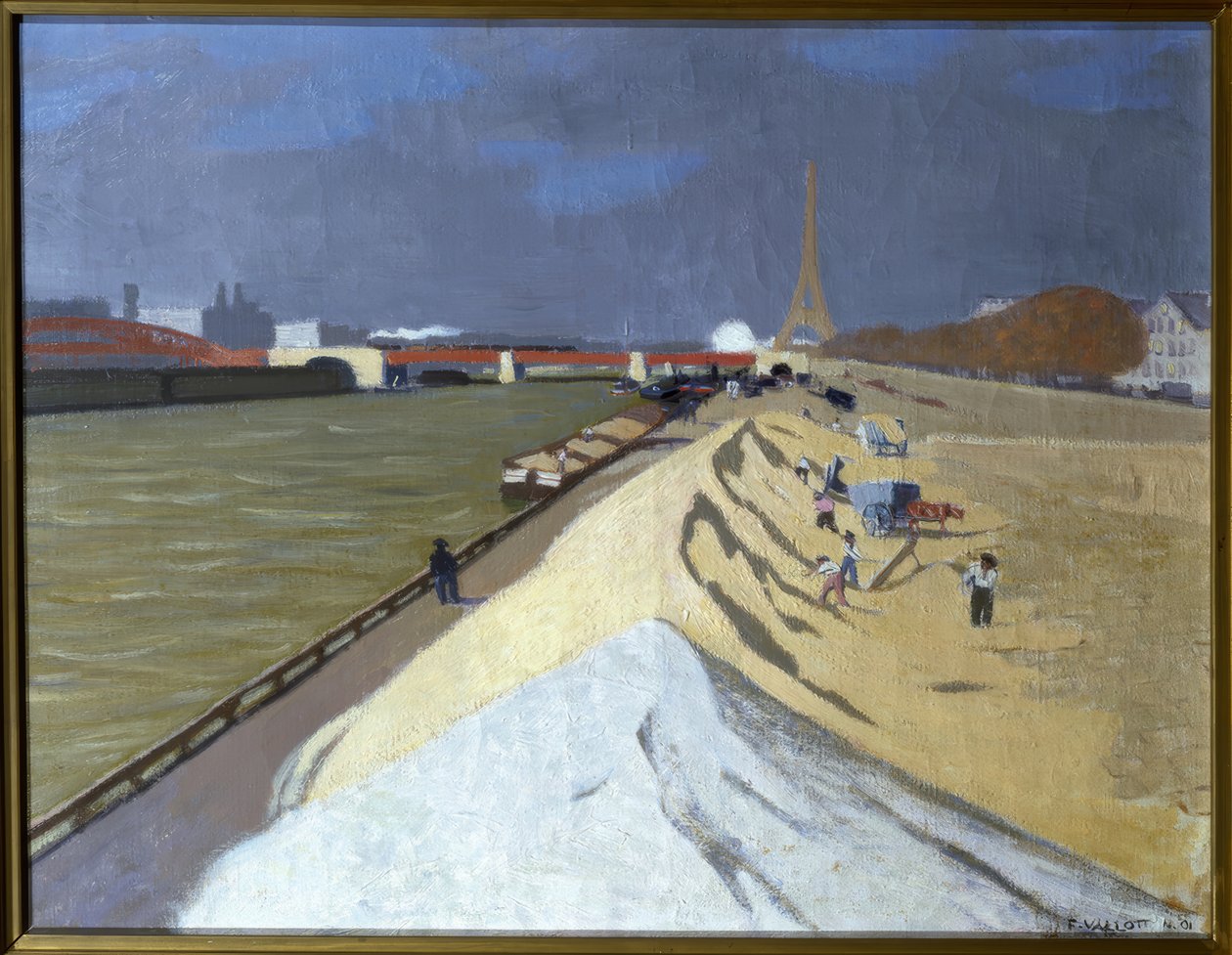 Bunker af hvidt sand (Seinens bredder) af Félix Vallotton