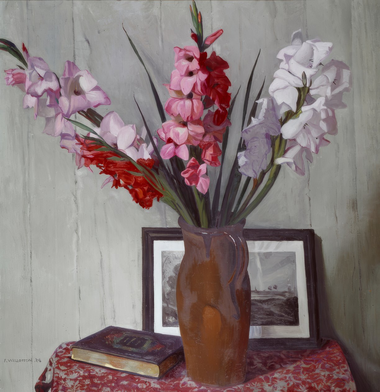 Stilleben med gladioler af Félix Vallotton