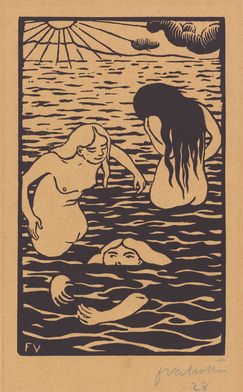 Tre Badende af Félix Vallotton