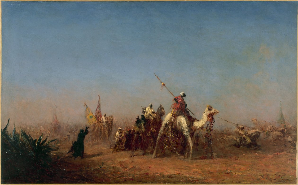 Karavane på vej til Mekka, mellem 1880 og 1885 (olie på lærred) af Félix Ziem
