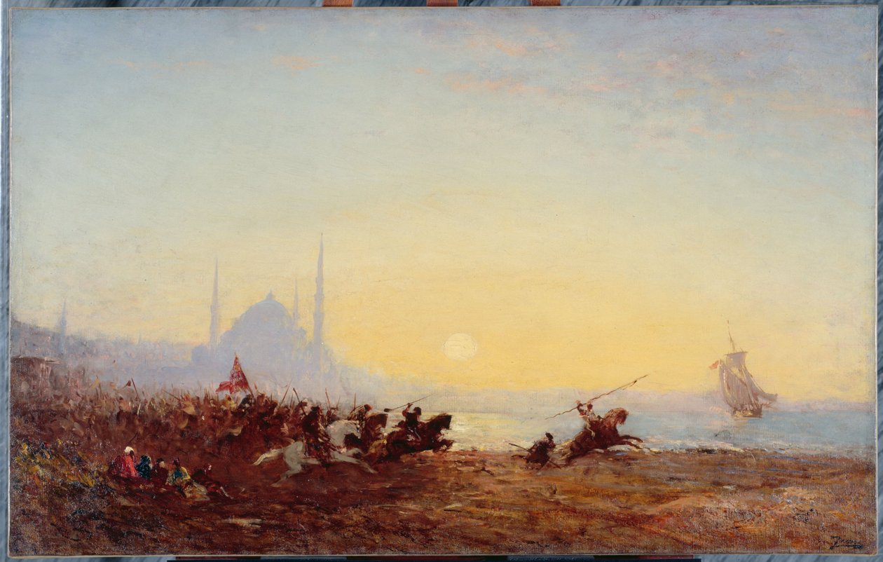 Fantasi i Konstantinopel, mellem 1880 og 1895 (olie på lærred) af Félix Ziem
