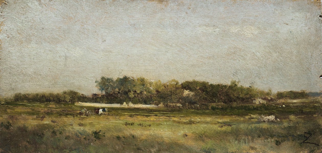 Saint-Ouen, 2. halvdel af det 19. århundrede (olie på træ) af Félix Ziem