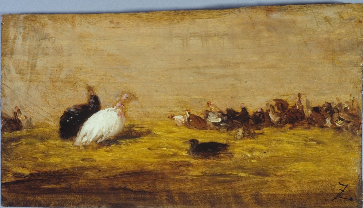 Kalkuner, mellem 1850 og 1855 (olie på træ) af Félix Ziem